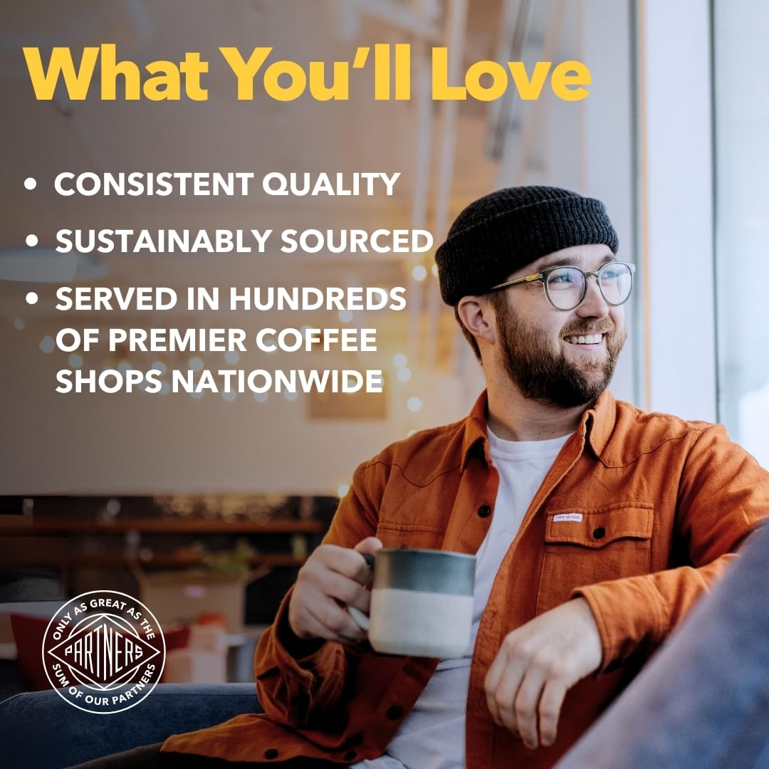 Partners Coffee Roasters - Whole Bean Espresso Coffee - Fruity & Complex Flavor | 12oz, Medium Roast - Lab Tested in NYC