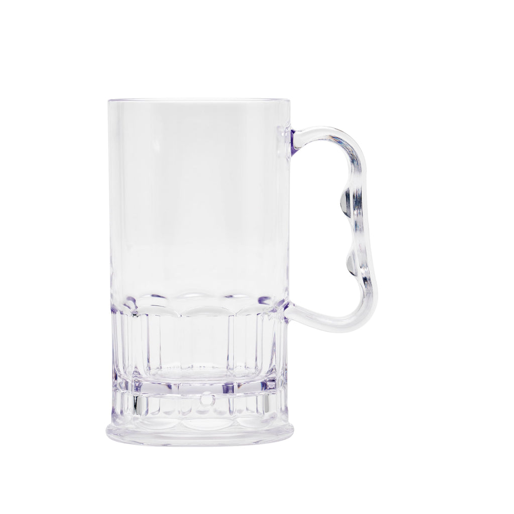 G.E.T. 00082-1-SAN-CL Shatter-Resistant Plastic Beer Mug / Stein, 10 Ounce, BPA Free (Set of 12)