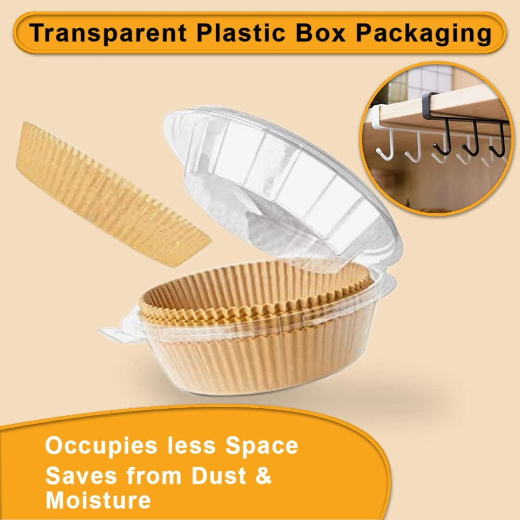Ninja Air Fryer Liners - Disposable 150 Pcs Parchment Paper | Water & Oil Proof 6.3 Inch (Fits 2-5 Qt)