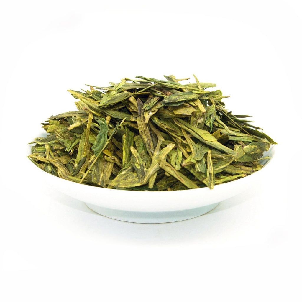 ChaWuWarmSun [A] LongJing Green Tea Loose Leaf - 3.5oz/100g Dragon Well Tea - Origin Hangzhou Chinese Whole Leaf