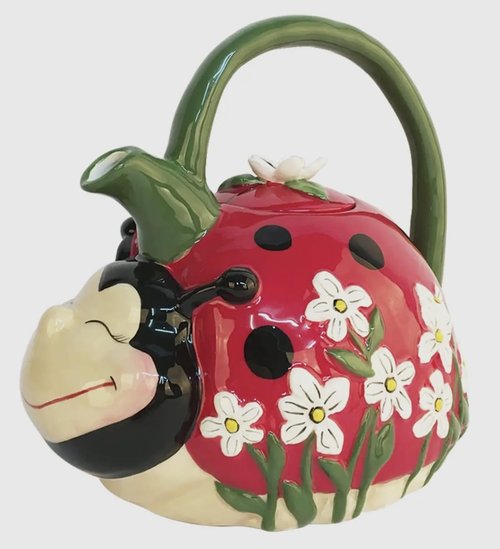 Blue Sky Clayworks Ladybug Lady Bug Teapot 23594