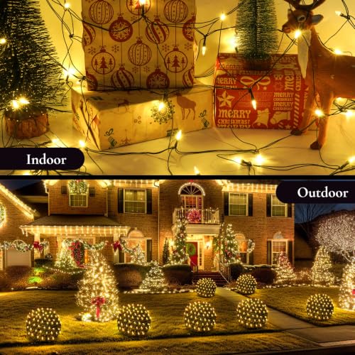 Outdoor Christmas Mesh Net Lights 120 LED Warm White - 2 Pack