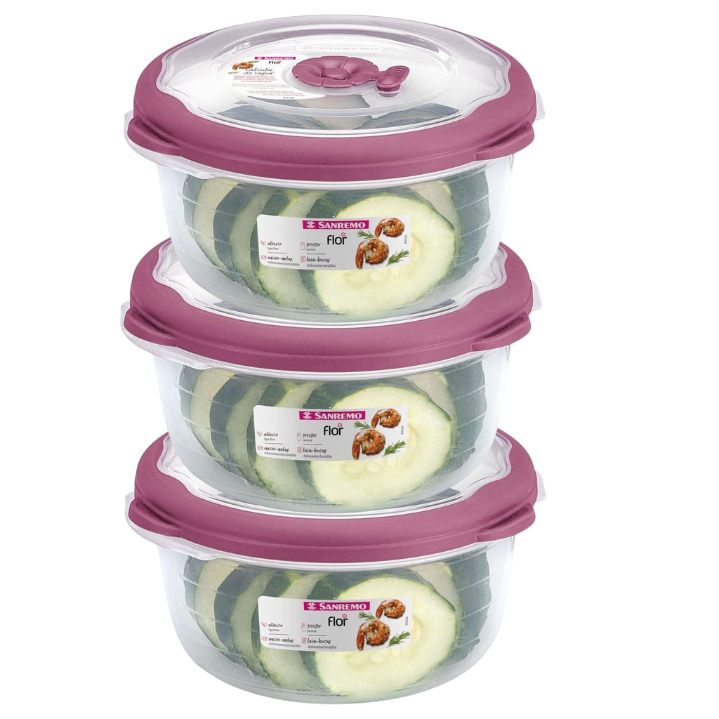 Tribello 3.1 Cup Plastic Bowls Food Storage Container With Lid For Leftovers, Meal Prep, Microwave/Dishwasher Safe, Steam Vent/Air-Tight Lid, For Soup Freezer Storage Set - 25 Oz - 6 Piece Set
