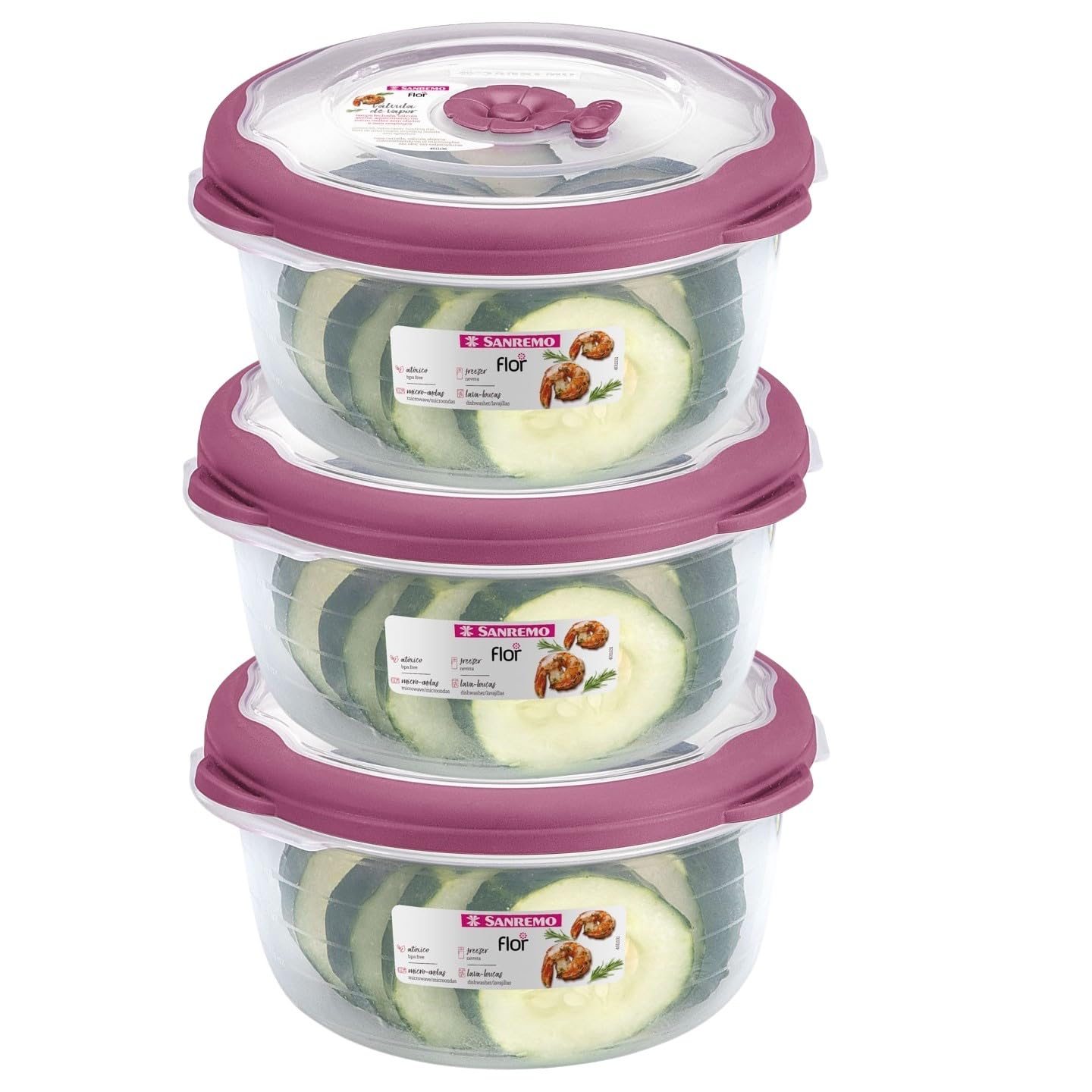 Tribello 3.1 Cup Plastic Bowls Food Storage Container With Lid For Leftovers, Meal Prep, Microwave/Dishwasher Safe, Steam Vent/Air-Tight Lid, For Soup Freezer Storage Set - 25 Oz - 6 Piece Set