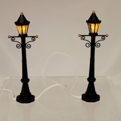 Department 56 Uptown Street Lights Accessory Set - Charming Illumination for Villages (Set of 2)