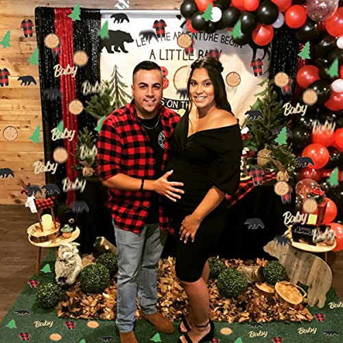 Lumberjack Baby Shower Decorations - 200 Pcs Confetti Set