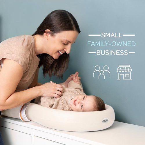 Keekaroo Peanut Changer Baby Vanilla - Easy-to-Clean, Water-Repellent Diaper Pad | Original Design
