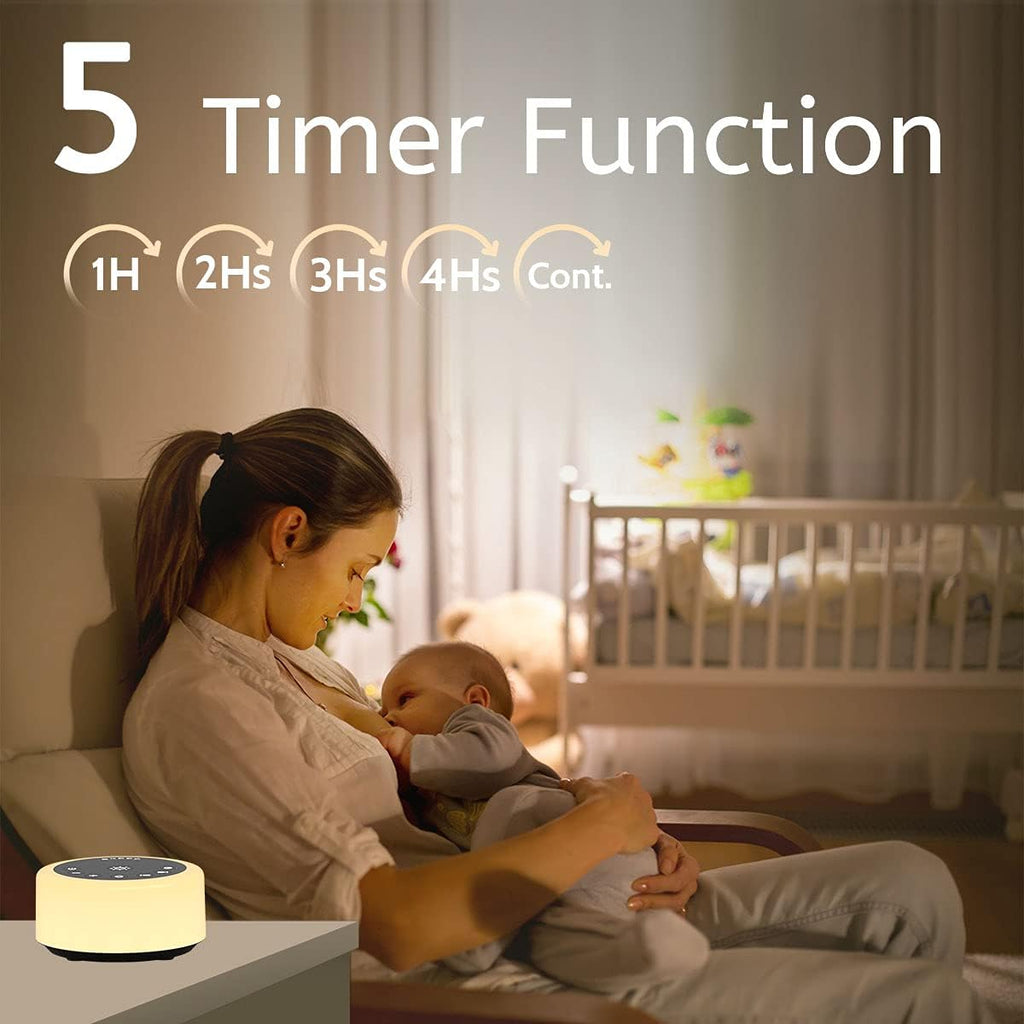 Skiennix Soother Sleep Sound Machine - 30 Soothing Sounds & 12 Color Night Lights for All Ages