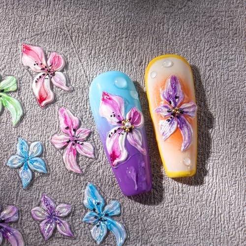 TailaiMei Gold and Silver Star Nail Stickers - 4 Sheets Embossed Self-Adhesive Nail Art Decals for DIY Manicure
