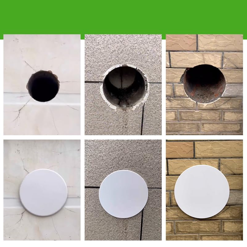 95mm Wall Hole Cover with Self-Locking Clips for Mini Split Systems