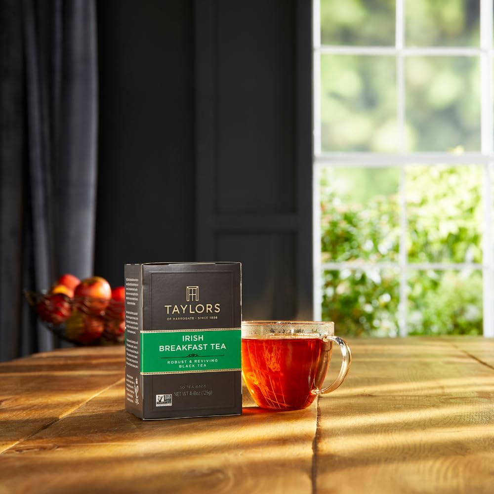 Taylors of Harrogate Irish Breakfast Tea - Bold Flavor, 50 Tea Bags for Energizing Mornings