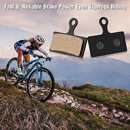 4 Pairs Bicycle Disc Brake Pads Compatible for Shimano Brake Pads SLX Deore XT M615 M675 M666 M785 M985 M987 M988 M6000 M7000 M8000 M8020 M9000 M9020 MTB Bike Brake Pads(with 3 Installation Tools)
