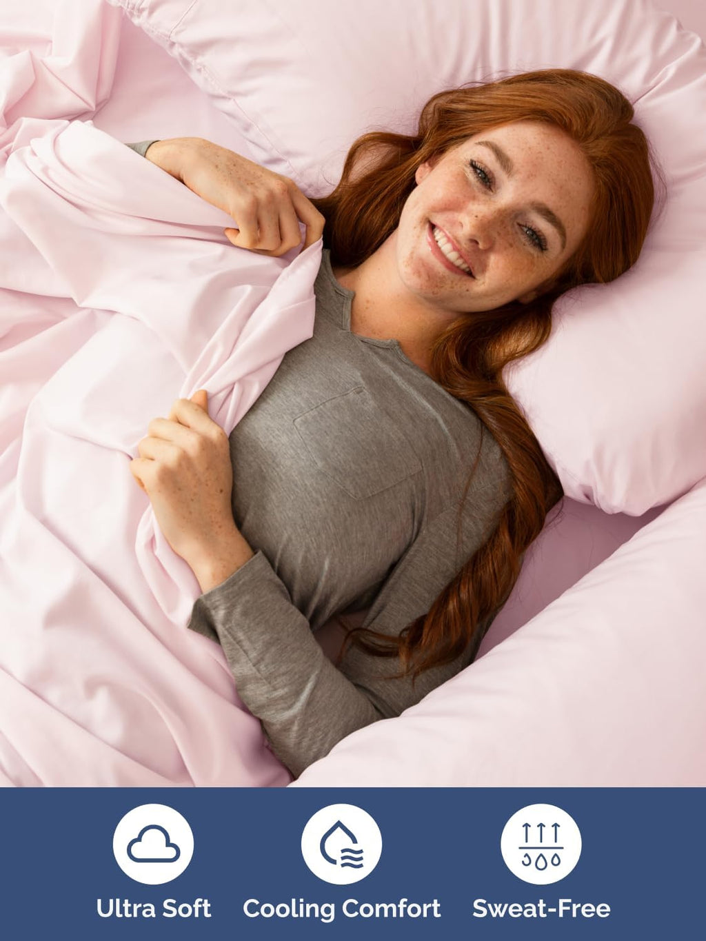 Skiennix Extra Deep Twin XL Sheet Set - 4-Piece Breathable Cooling Bedding - Soft Wrinkle-Free Lavender Pink