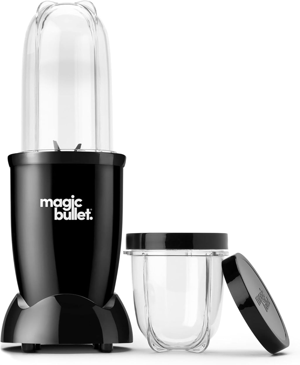Magic Bullet Blender Set - 7-Piece 250W Blender & Food Processor with 2 Blending Cups | Compact Silver Design for Smoothies & Sauces