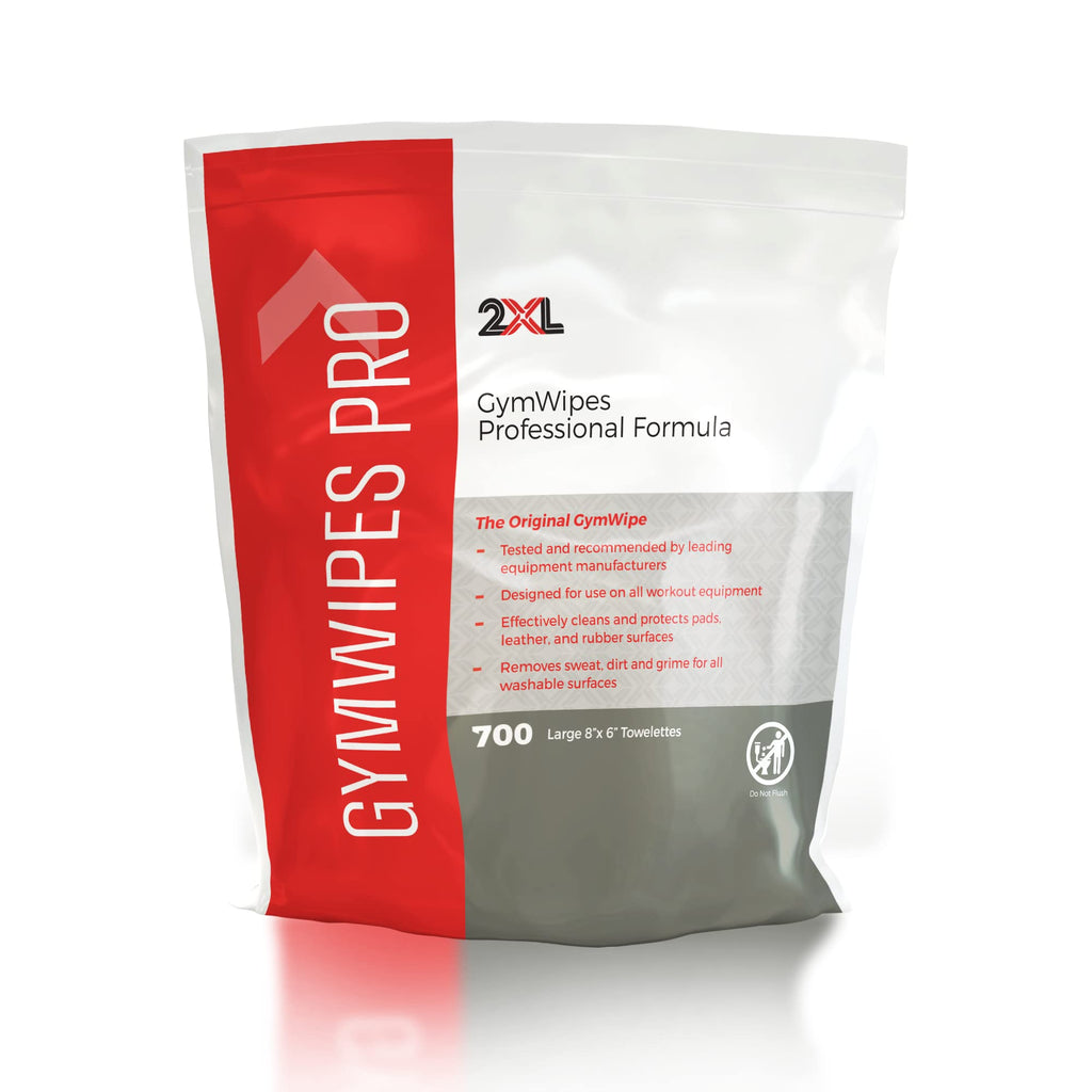 2XL GymWipes Professional Towelettes Bucket Refill – Plant-Based Compostable Fabric – Large Low-Residue Wipes for Multi-Surface Use
