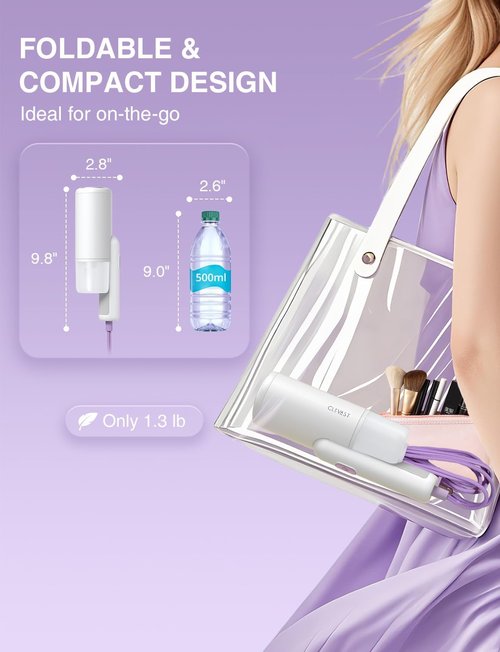 CLEVAST Portable Garment Steamer - Handheld Travel Size Wrinkle Remover with Fast 30-Second Heat Up