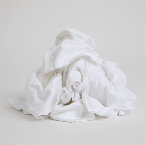 Arkwright W43 Cotton Tshirt Rags - 5 lb Box - Soft Lint Free Cloths for Cleaning, Streak & Scratch-Free, Professional Grade Wiping Towels for Polishing, Painting, and Staining, White