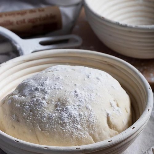 Dimpola Banneton Bread Proofing Basket Set - Handmade Rattan Sourdough Bowls | 2 Round 9-Inch Baskets