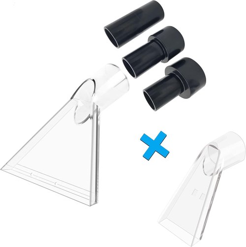Happy Tree Shop Vac Attachment - Universal Fit with Clear Heads for Upholstery & Carpet Cleaning | 7.5" & 3.5" Adapters