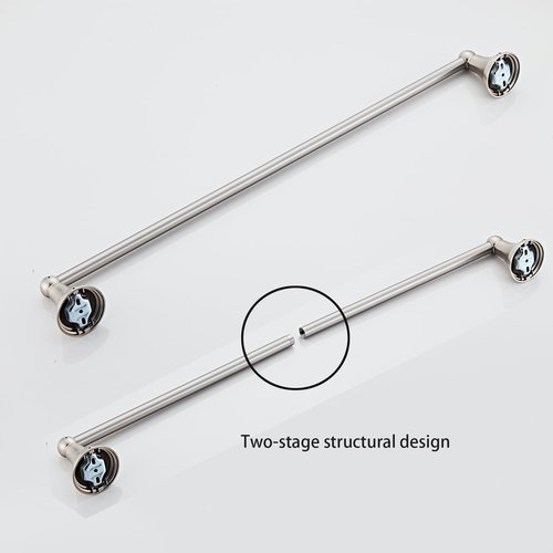 4-Piece Towel Bar Set, 24 Inch Towel Racks for Bathroom Wall Mounted in Brushed Nickel, SUS304 Stainless Steel Complete Bathroom Hardware