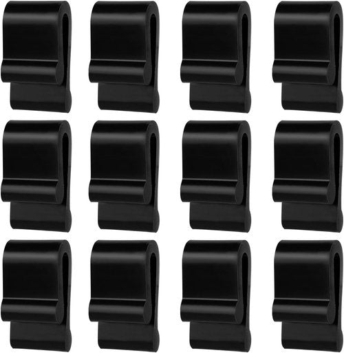 Gosknor Silicone Dutch Oven Lid Protector Clips - 12pcs Set in Black for Round & Oval Lids