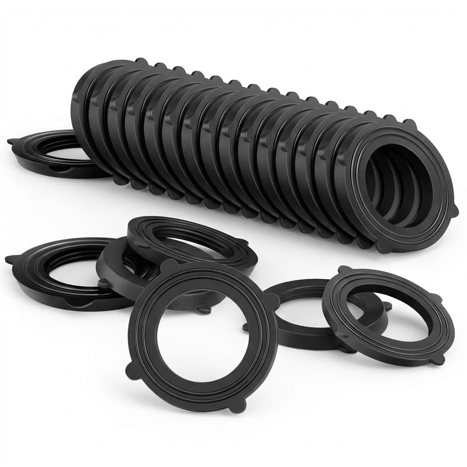 SmoTecQ Garden Hose Washers - 30 Pack Heavy Duty Rubber Seals for 3/4" Hose Fittings, Leak-Proof Design