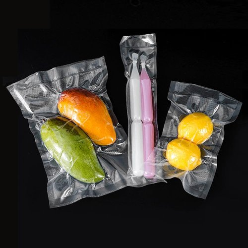 MITOB 500 Pack Clear Vacuum Bags 2.36x9.84 inch (Inside Size 1.97x9.45 inch) for Food Saver Flat Open Top Embossed Vacuum Sealer Bag Food Storage Packaging Pouch with Tear Notch