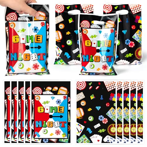 G1ngtar 50Pcs Game Night Party Favor Bags - Waterproof Plastic