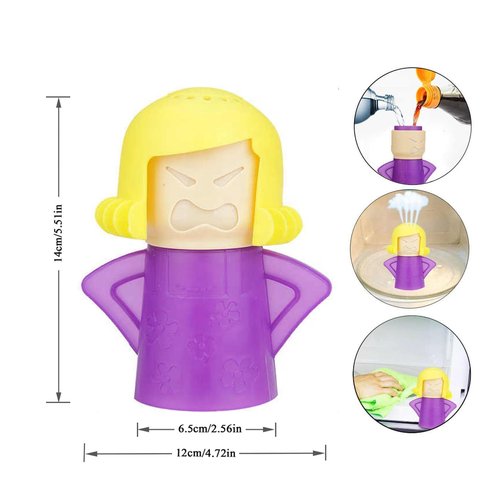 Minecook Microwave Cleaner Easily Crud in Minutes Steam Cleans with Vinegar and Water for Kitchen Gifts (Color Random)