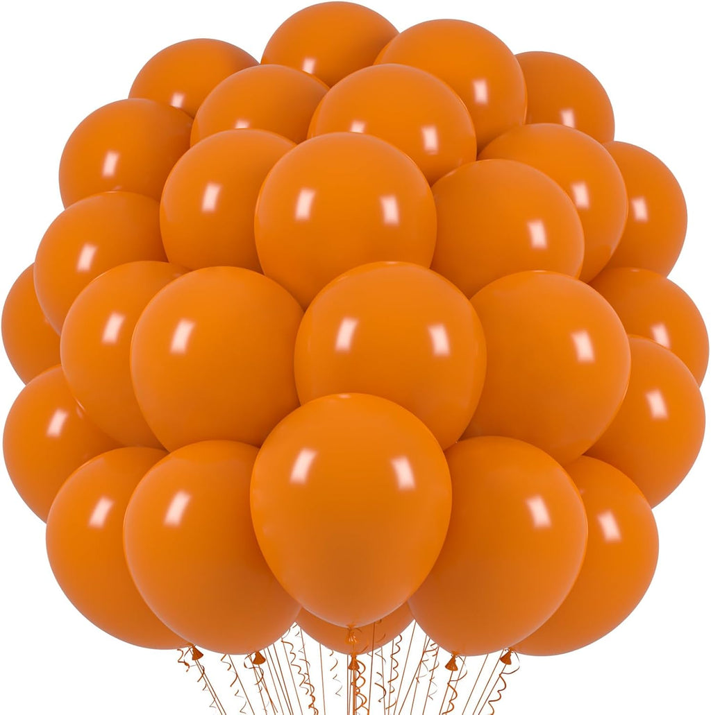 Voircoloria 12-Inch Burnt Orange Balloons - 66-Pack Retro Latex for Weddings, Birthdays & Celebrations