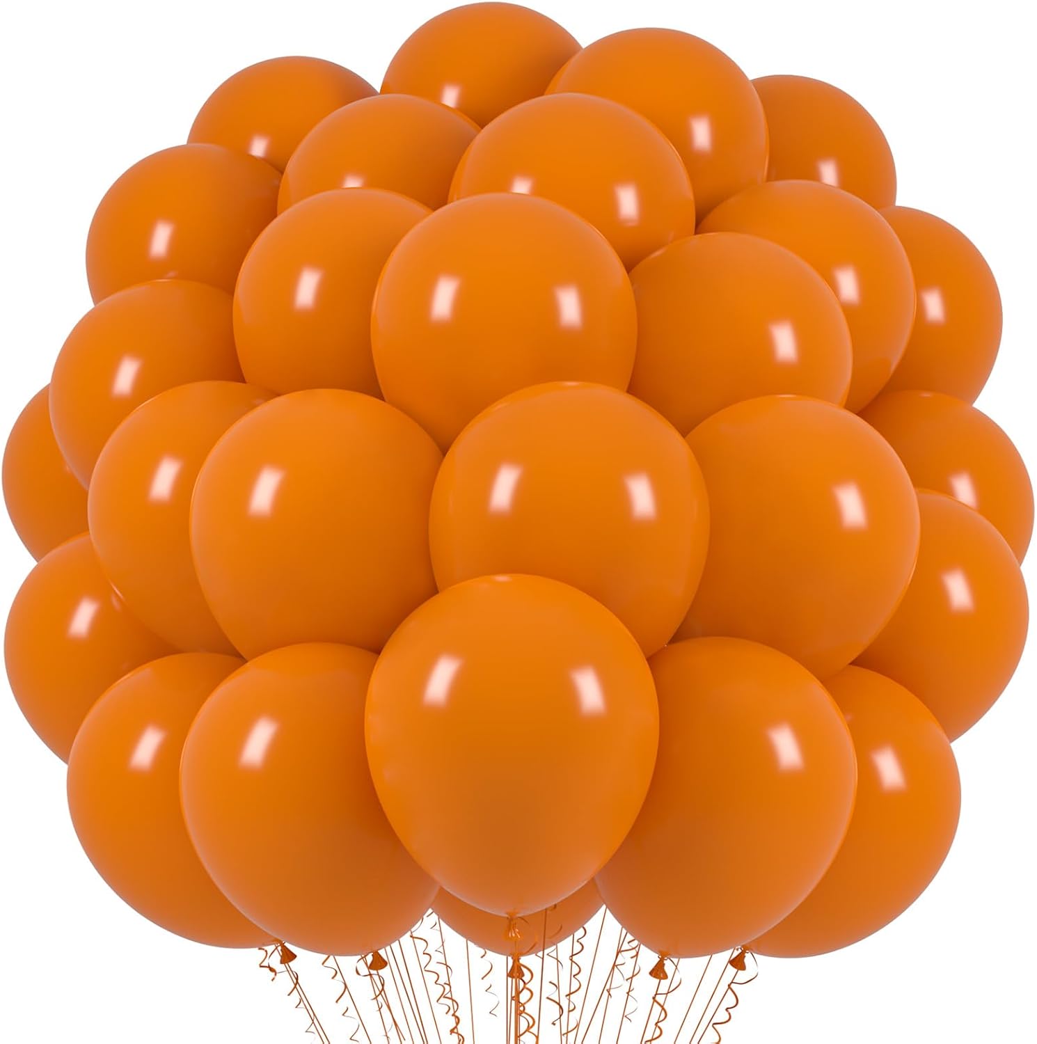 Voircoloria 12-Inch Burnt Orange Balloons - 66-Pack Retro Latex for Weddings, Birthdays & Celebrations