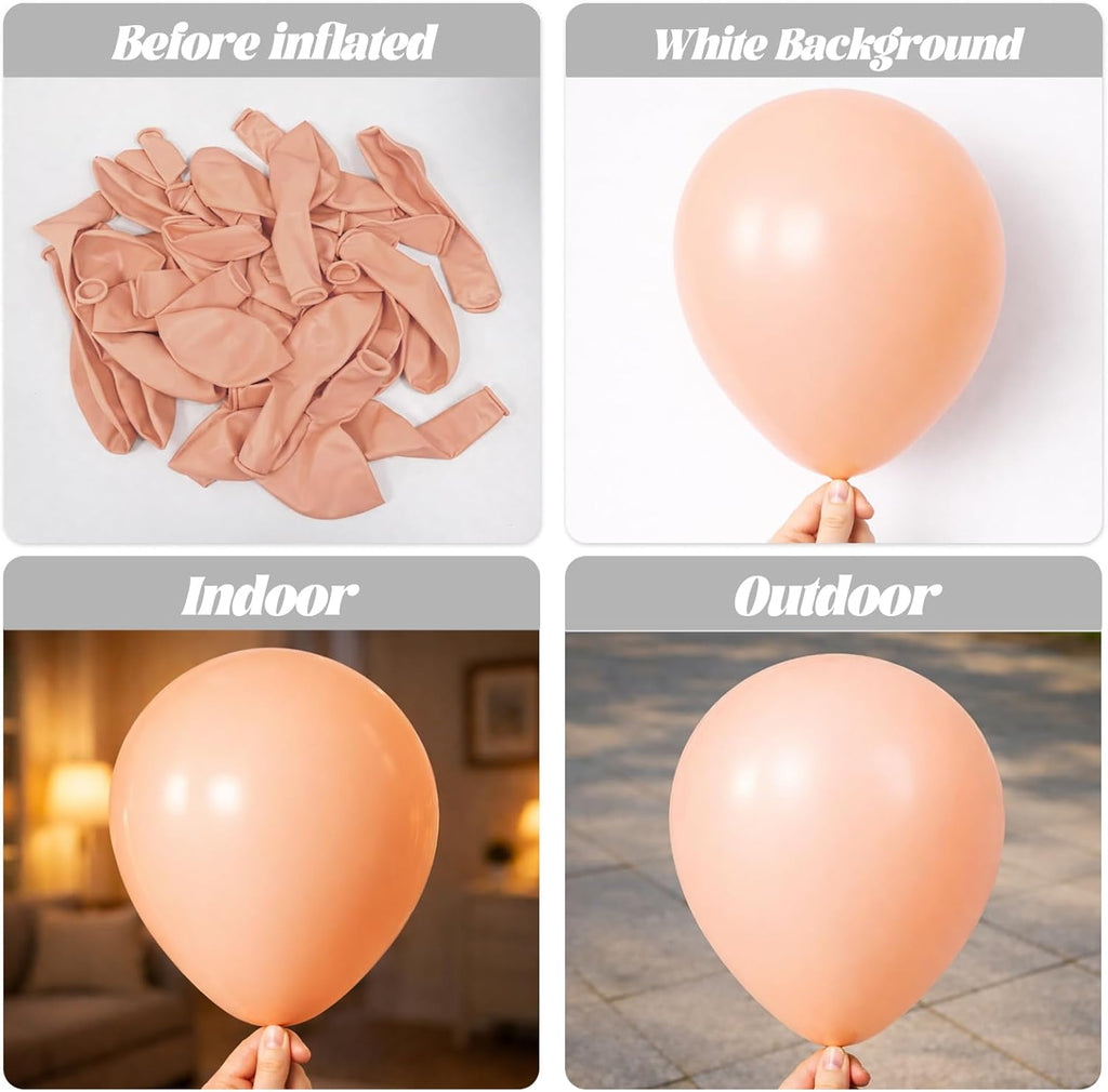 Voircoloria 130-Piece Pastel Orange Balloon Garland Kit - Latex Balloons for Birthday, Baby Shower, Graduation & Gender Reveal Parties