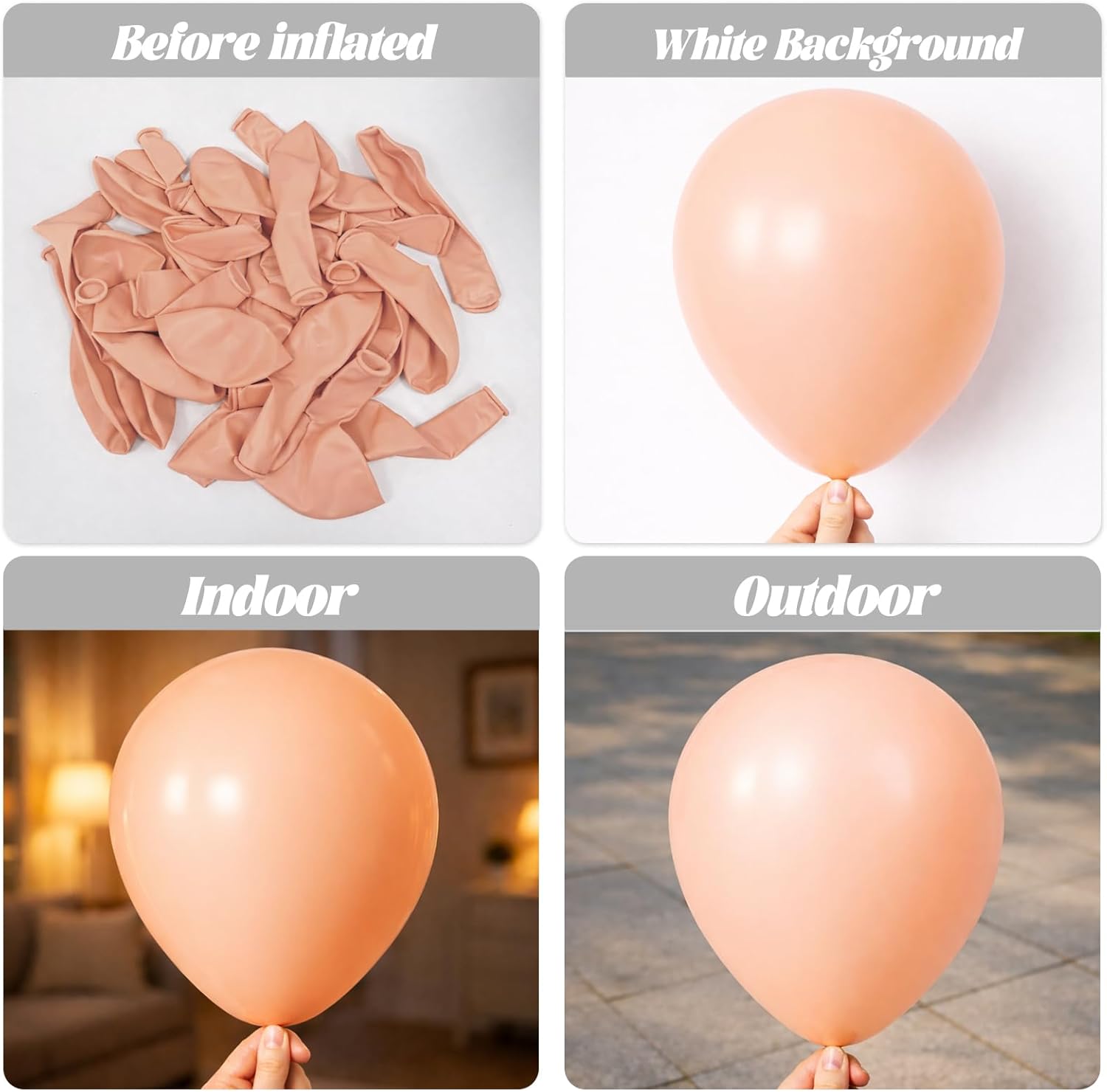 Voircoloria 130-Piece Pastel Orange Balloon Garland Kit - Latex Balloons for Birthday, Baby Shower, Graduation & Gender Reveal Parties