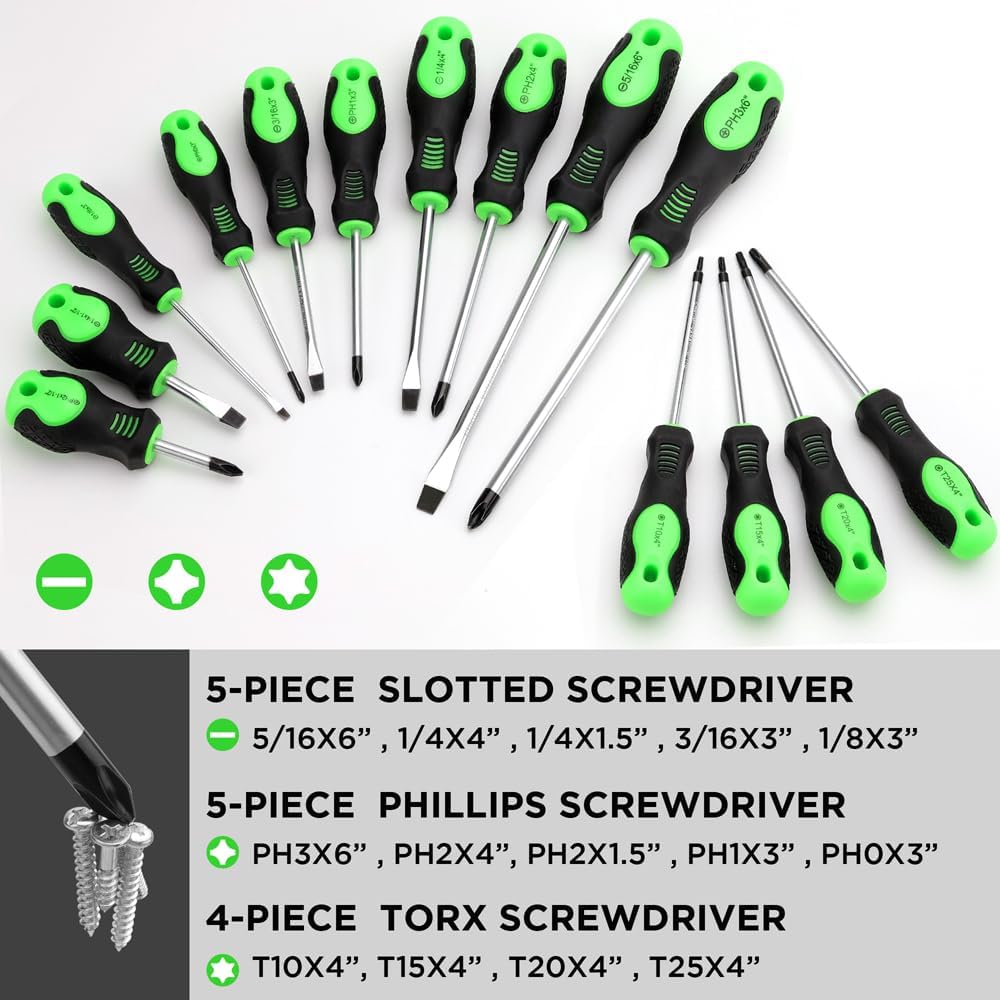SWANLAKE 86-Piece Magnetic Screwdriver Set - Mini Precision Slotted, Phillips & Torx Bits with Sturdy Toolbox