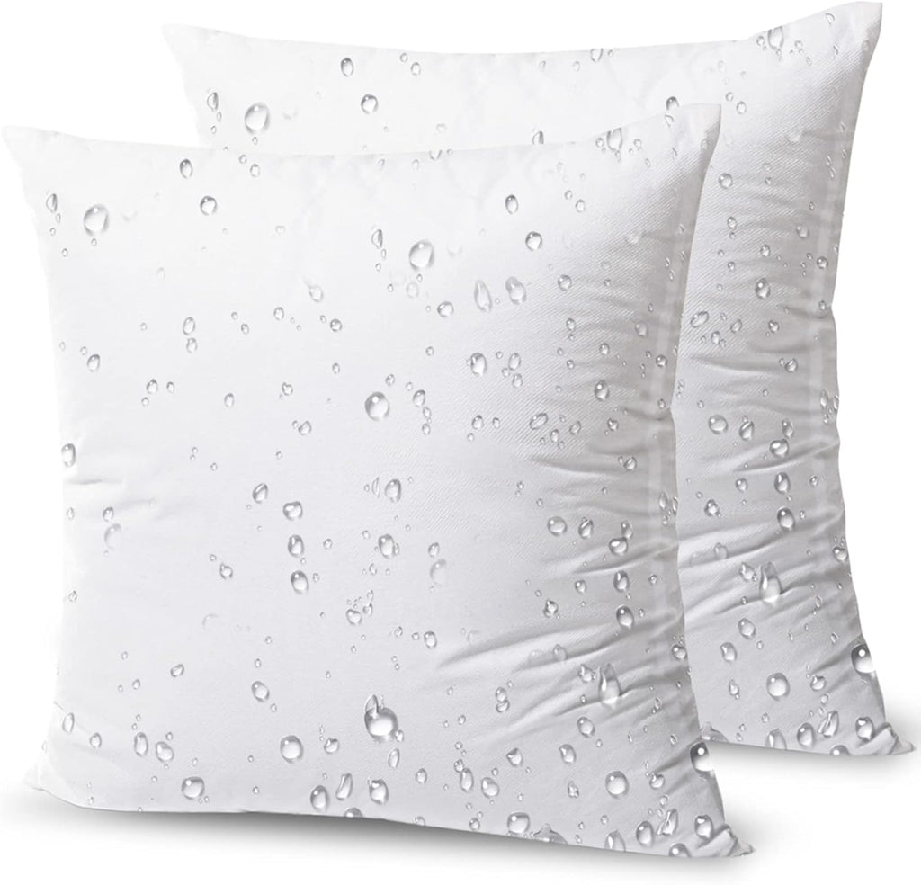Phantoscope Premium Outdoor Pillow Inserts - Water Resistant Polyester Throw Pillows | 16" x 16" - Pack of 2