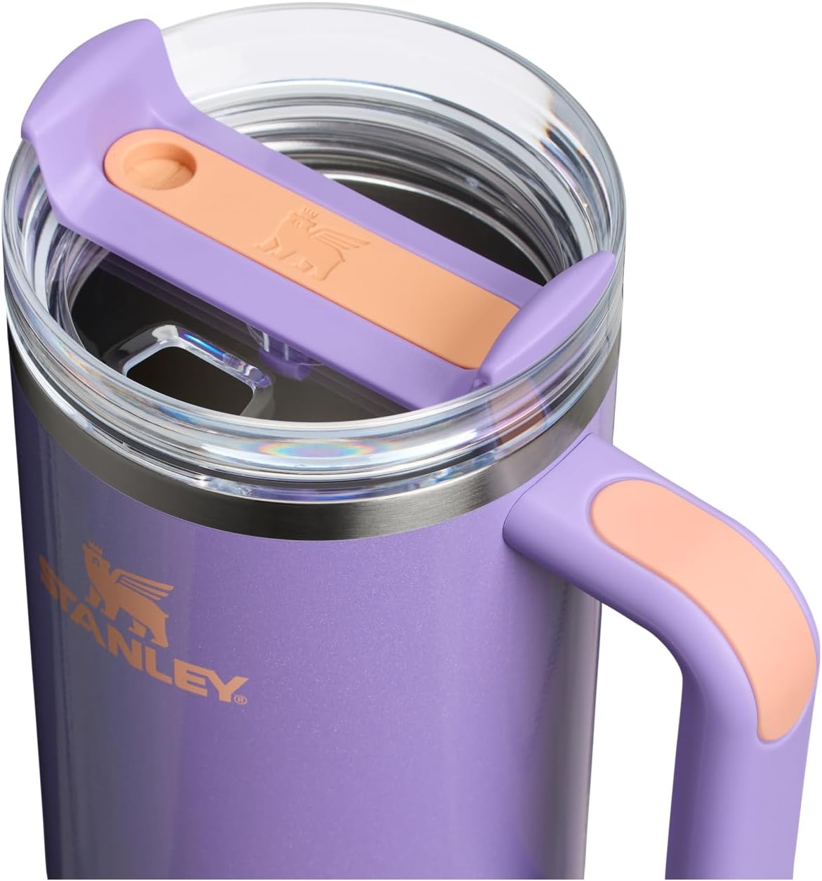 STANLEY Quencher H2.0 Tumbler - 40 oz Insulated Stainless Steel Cup with Handle & Straw | BPA-Free | Periwinkle Shimmer