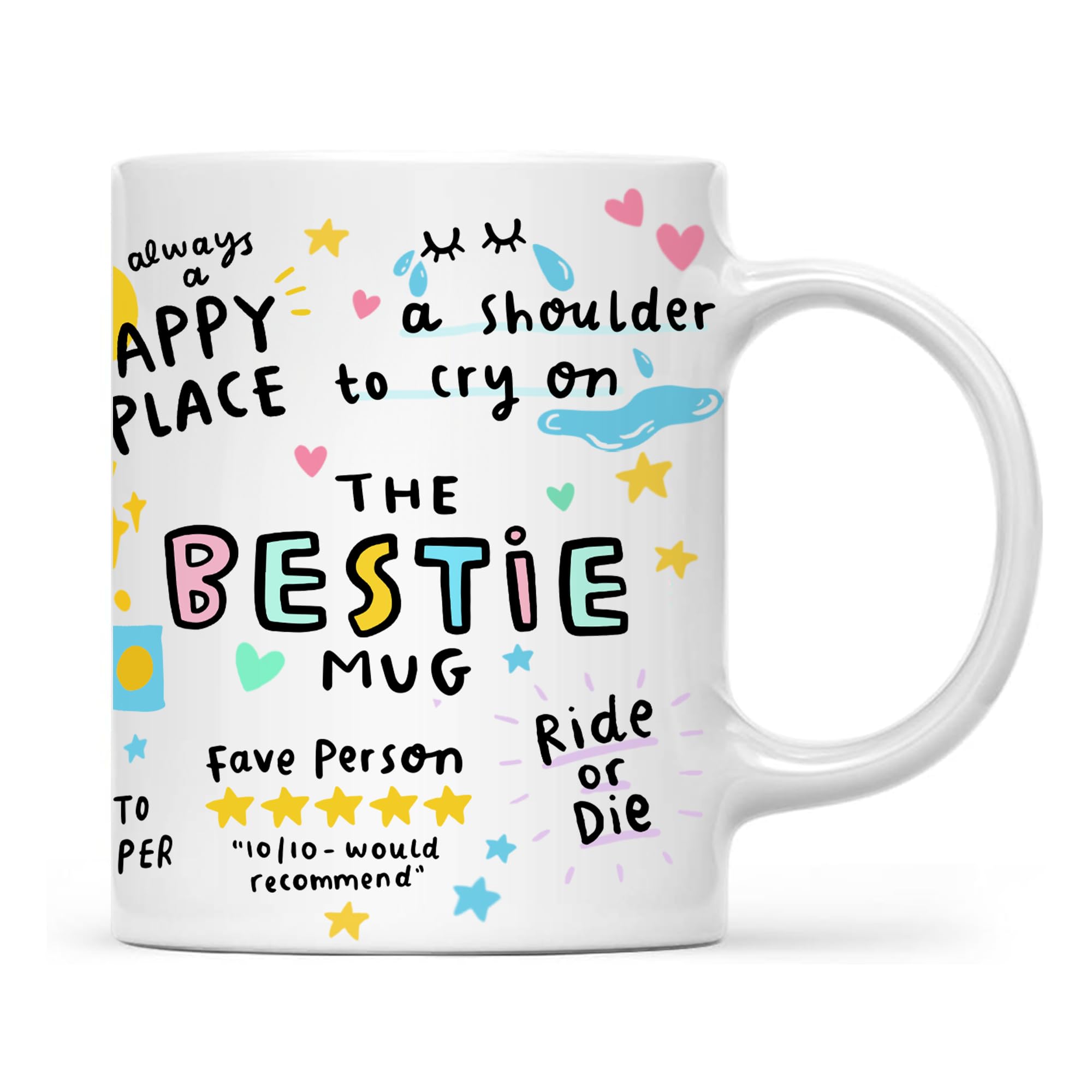Gossby Bestie Coffee Mug - Best Friend Gift For Women - Friendship Gift for Female Friend - Friendship Gifts For Women Birthday - Gifts For Close Female Friends - 11oz White Ceramic Cup
