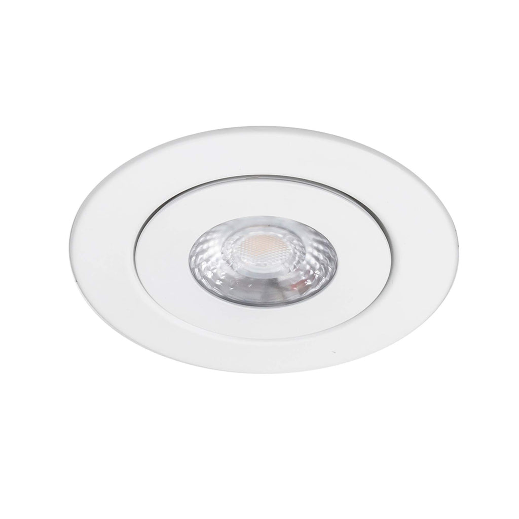 WAC Lighting Lotos 4in LED Round Adjustable Recessed Light 5-CCT Selectable 9W 700 Lumens IC-Rated Airtight 120V-277V Universal in White