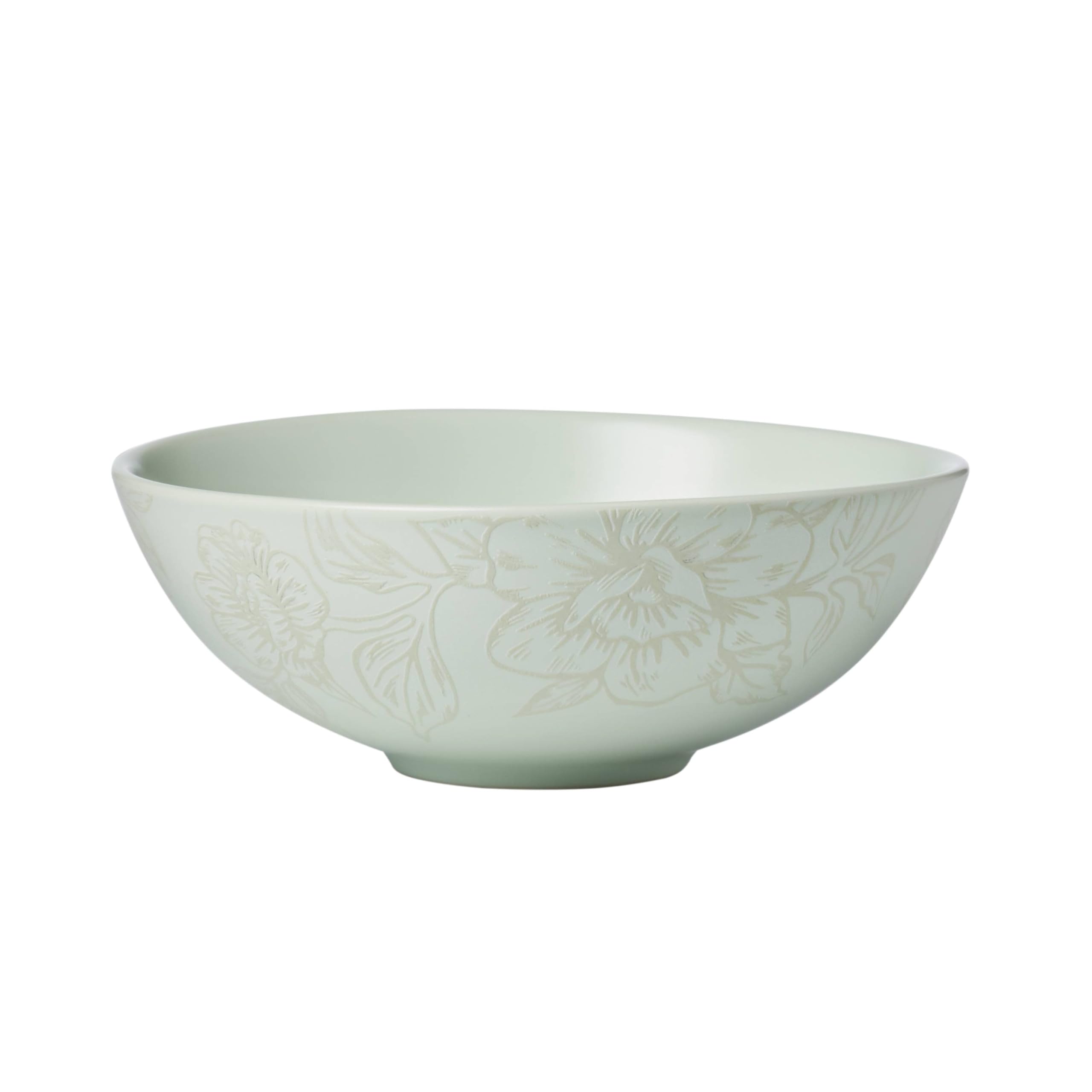 Oneida 897395 Roseto 12-Piece Dinnerware Set, Soft Sage