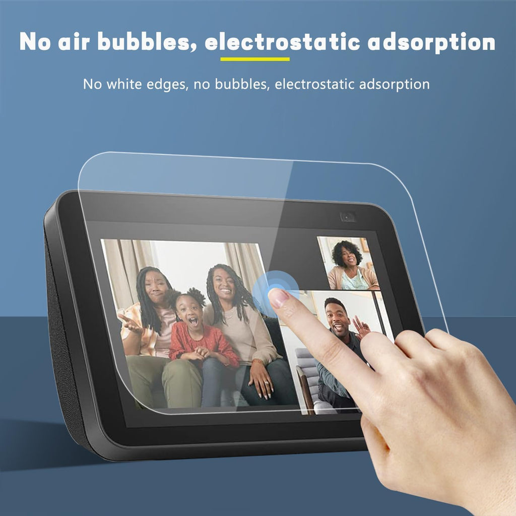 MUBUY-GOL Tempered Glass Screen Protector - 9H Hardness, Ultra Clear, Anti-Fingerprint | 2 Pack for Echo Show 8 (4th Gen, 8.7 Inch)