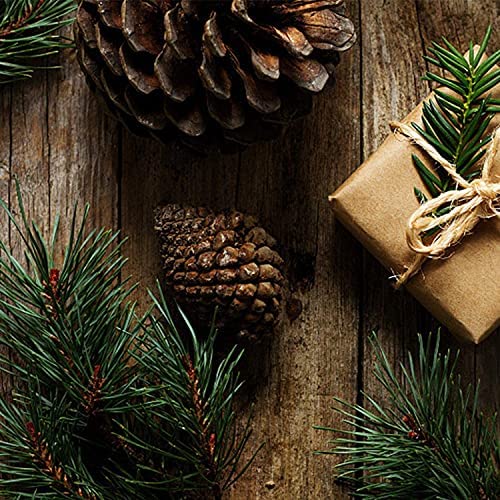 Artificial Green Pine Needles Branches - 60 pcs Small Pine Twigs for Christmas Garland and Wreath Decor - Holiday Garden Decoration
