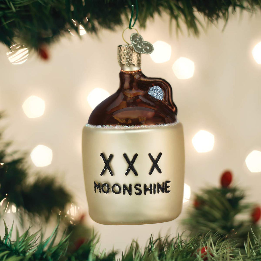 Old World Christmas Moonshine Glass Blown Ornaments for Christmas Tree