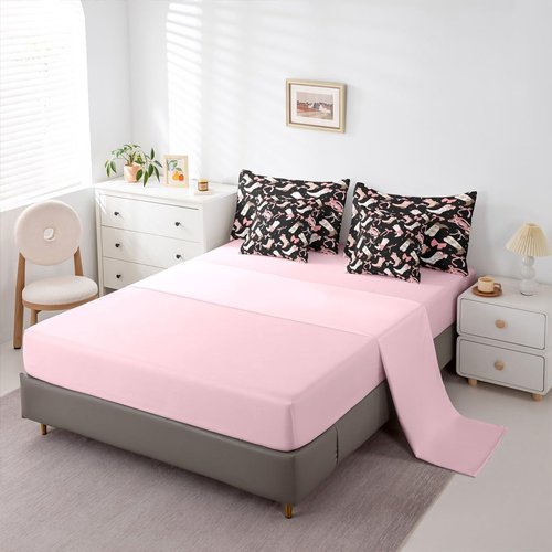 Girls Pink Bow Comforter Set With Sheets Full Size,Cowgirl Coquette Bow 7 Piece Bedding Set Black And Pink Bed In A Bag Western Coquette Boots Sheet Set With Fitted Sheet,Pillowcases & Pillow Covers