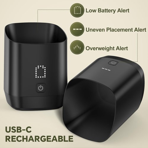 Digital Coffee Bean Dosing Cup for Espresso with LED Scale - High Precision Coffee Grounds Measurer, Barista-Strength Brewing Accessory & Perfect Coffee Lover Gift (Black, Sleek Design)
