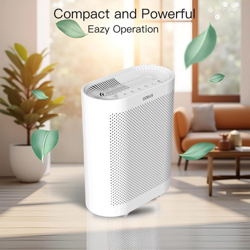 Azeus FS32 Air Purifier - True HEPA Filter for Homes & Offices | Covers 1076 Sq. Ft. | Captures Smoke, Dust & Pet Dander