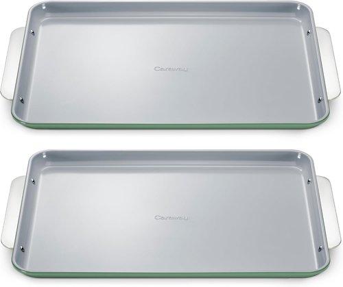 Caraway Non-Stick Ceramic Baking Sheet - Naturally Slick & Non-Toxic - Perfect for Baking & Roasting - Large (18" x 13") - Sage