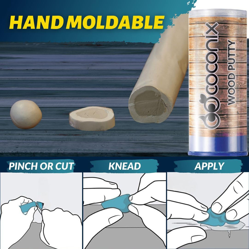 Coconix Floor & Furniture Repair Kit | Fix Scratches, Scuffs, and Dents on Hardwood Floors, Furniture, and Laminate Surfaces | Easy Application with Kneadable Putty