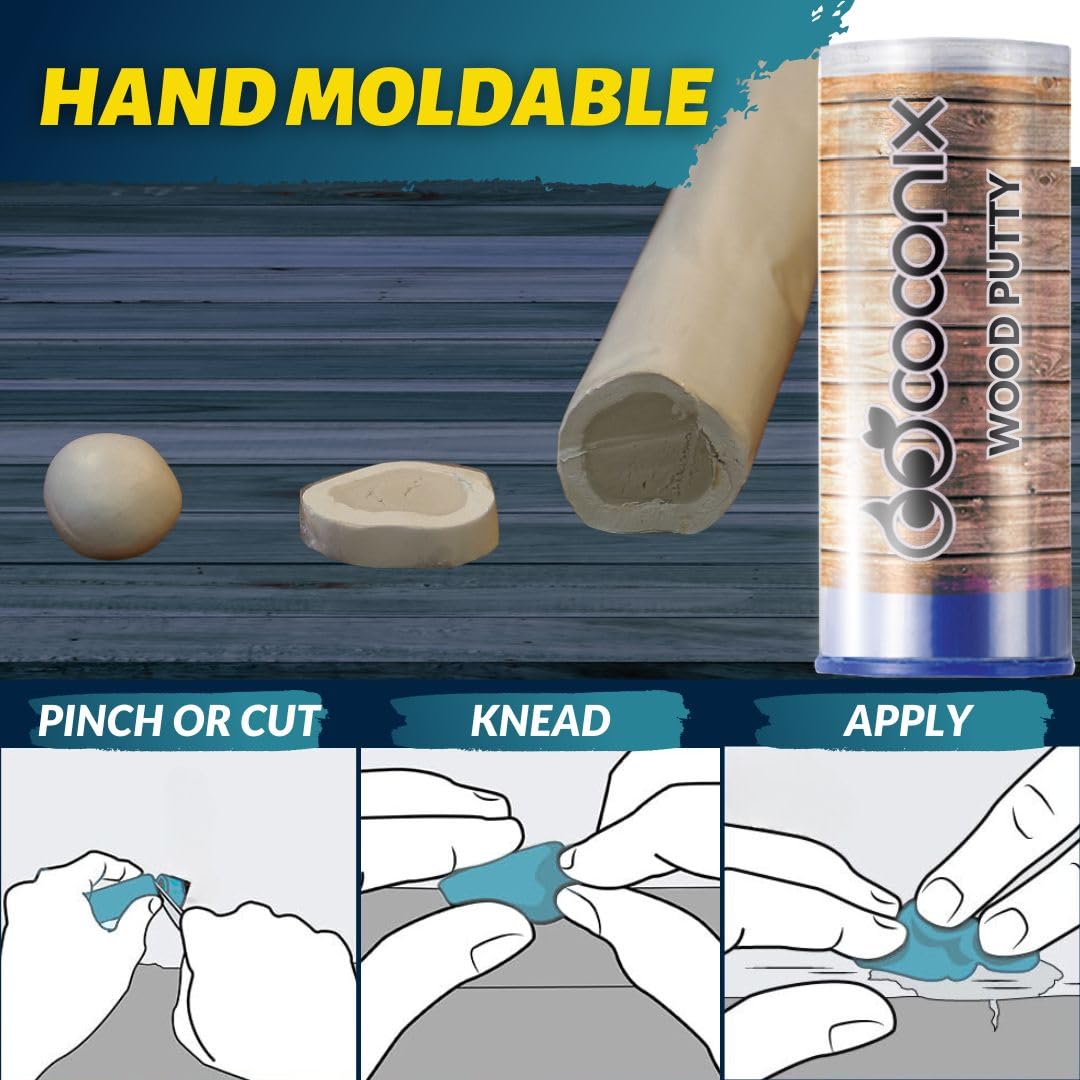 Coconix Floor & Furniture Repair Kit | Fix Scratches, Scuffs, and Dents on Hardwood Floors, Furniture, and Laminate Surfaces | Easy Application with Kneadable Putty