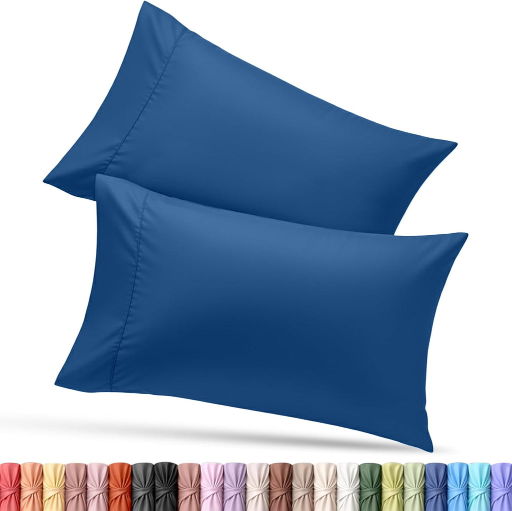 Utopia Bedding Queen Pillow Cases - Soft Brushed Microfiber - 2 Pack, Fade Resistant | 20 x 30 Inches, Dusk Blue