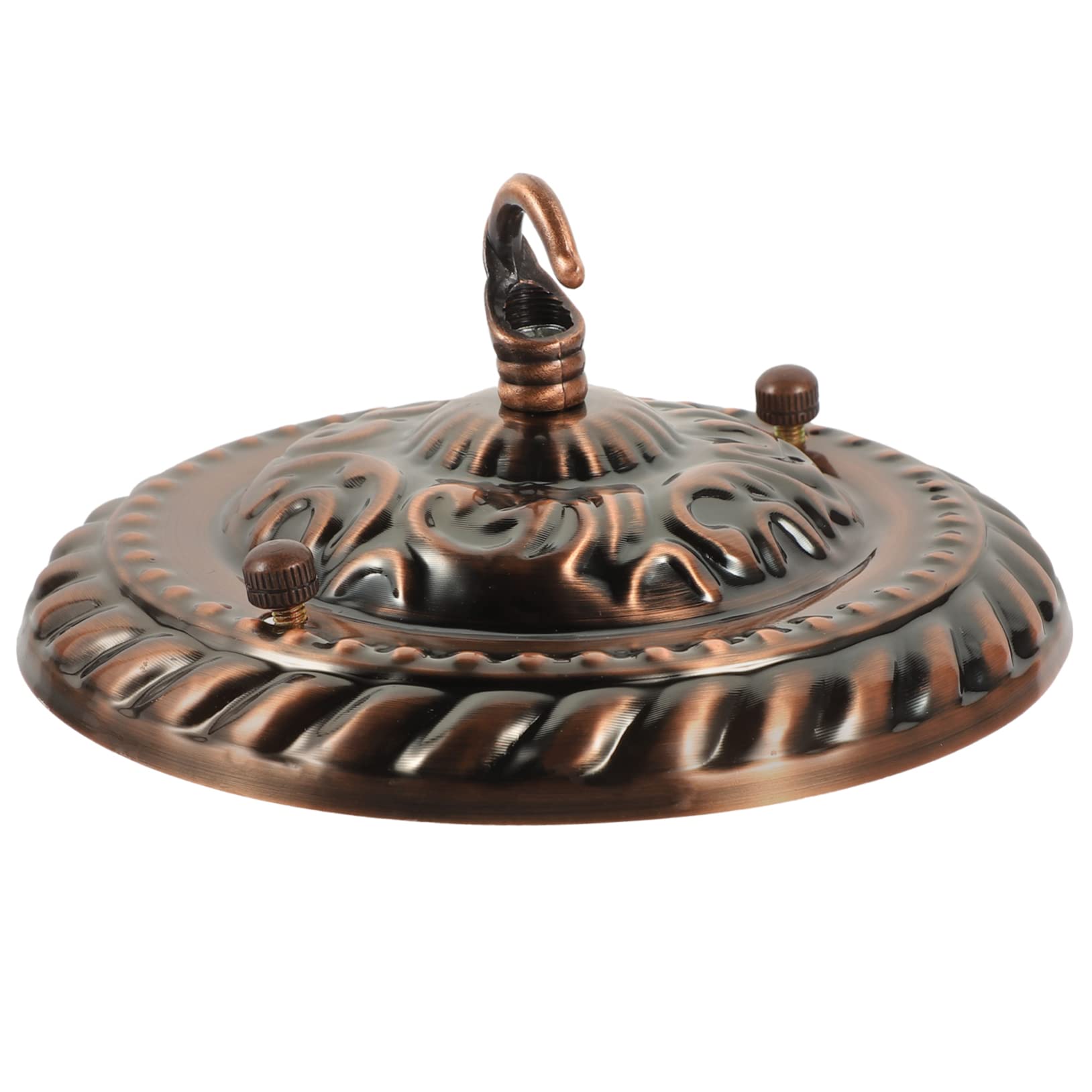 Yardenfun Vintage Style Chandelier Canopy Plate with Hook Heavy Duty Pendant Light Ceiling Cover Easy Install Mounting Bracket for Home Lighting